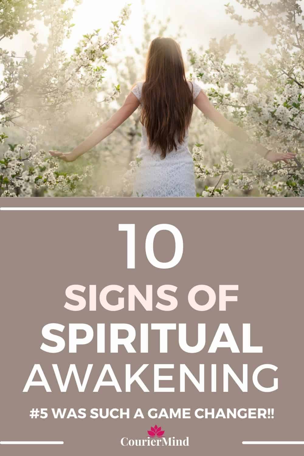 A young woman enjoying the spring outdoors, becoming attuned to the signs of spiritual awakening.