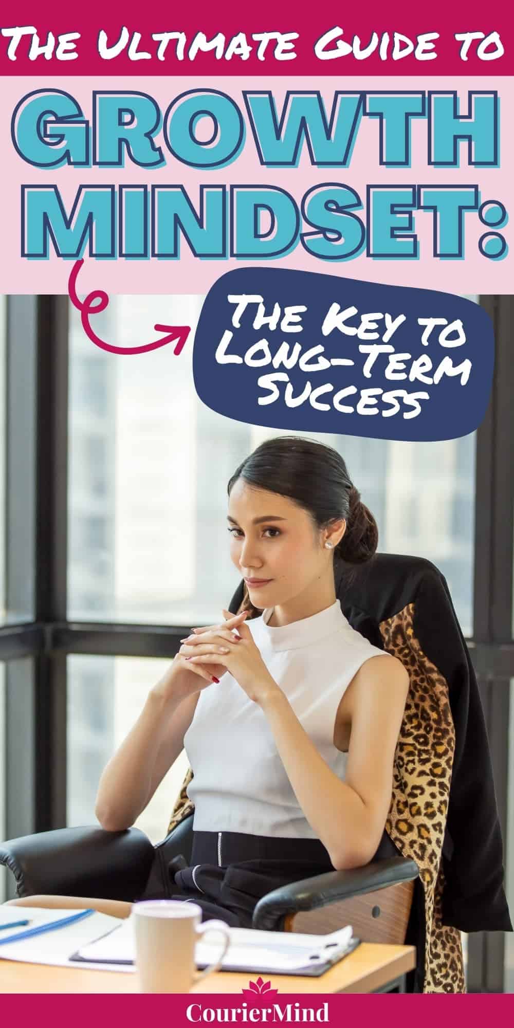 A woman seated by a window with a city view reflects confidence and ambition, aligning with success habits shared in the ultimate guide to growth mindset.