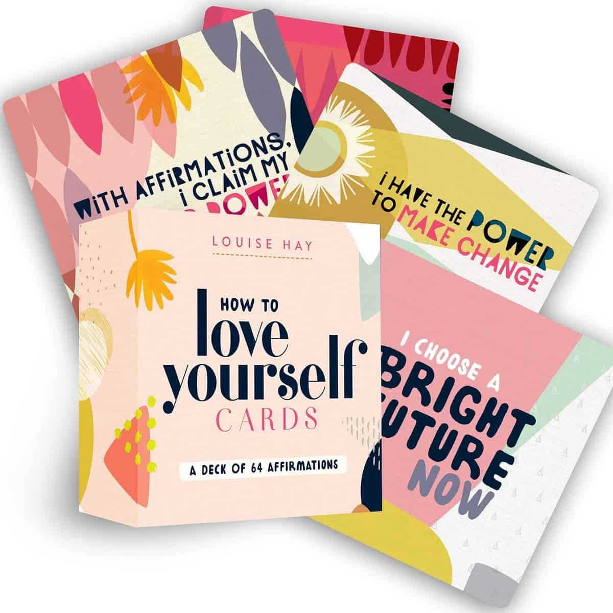 Image of How to Love Yourself affirmation cards by Louise Hay.