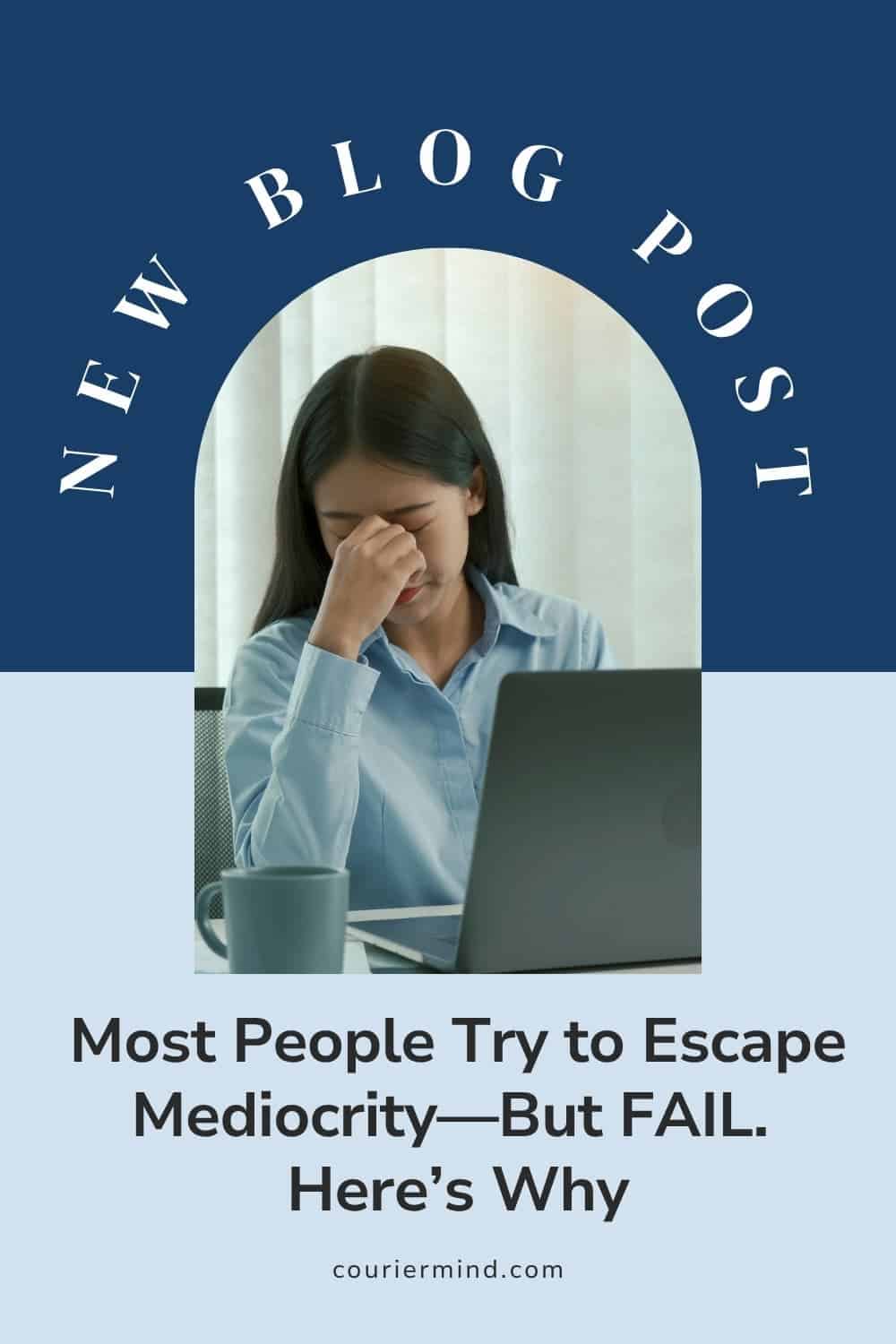 Tired woman rubbing her eyes while working at a laptop with a coffee mug nearby.