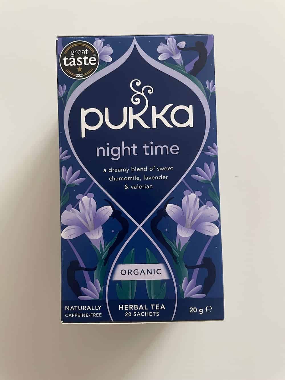 Pukka Night Time herbal tea.